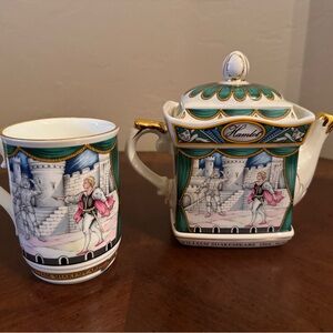 Sadler Hamlet Decorative Teapot and Mug Set w/Boxes